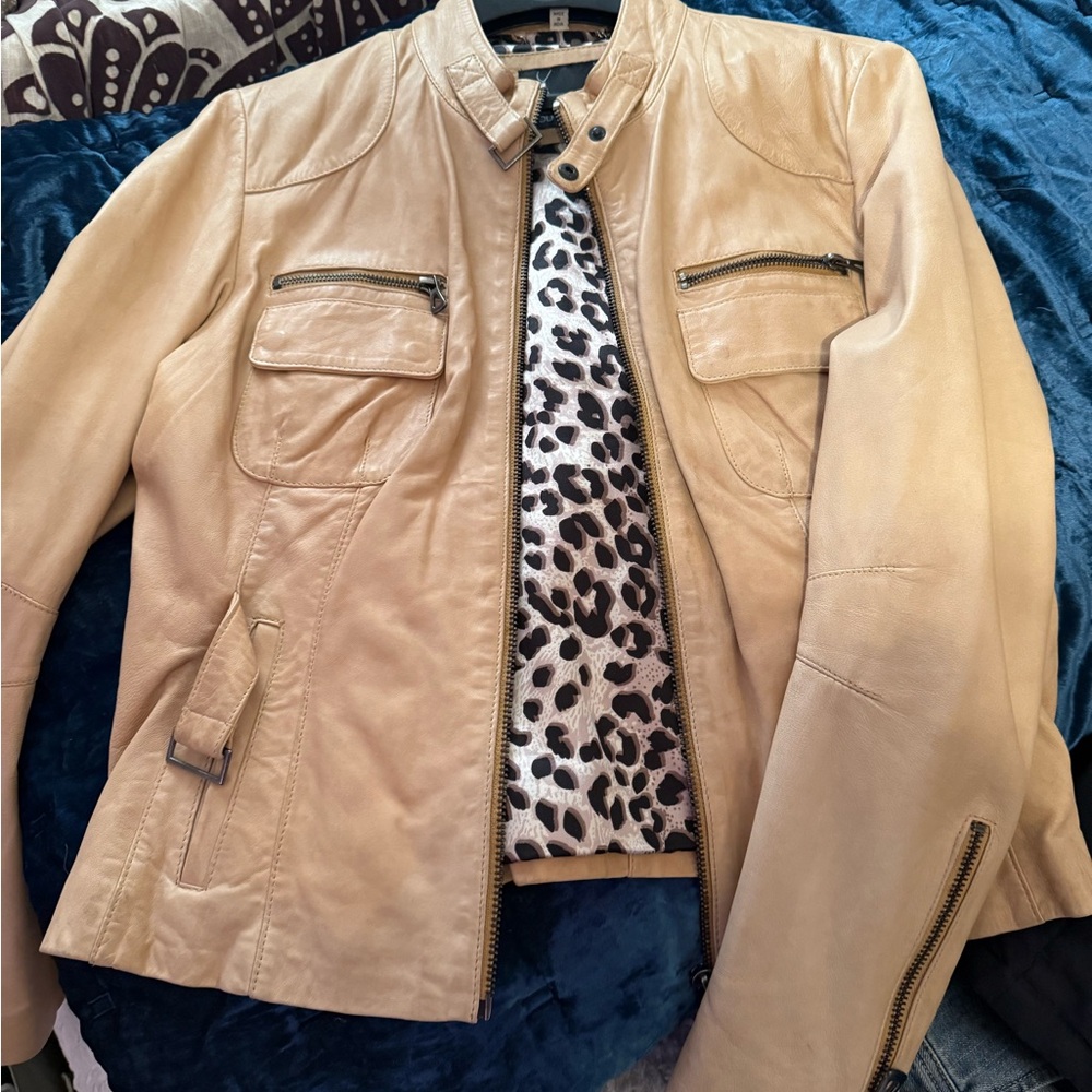 Tan Bod & Christensen Leather Jacket XL